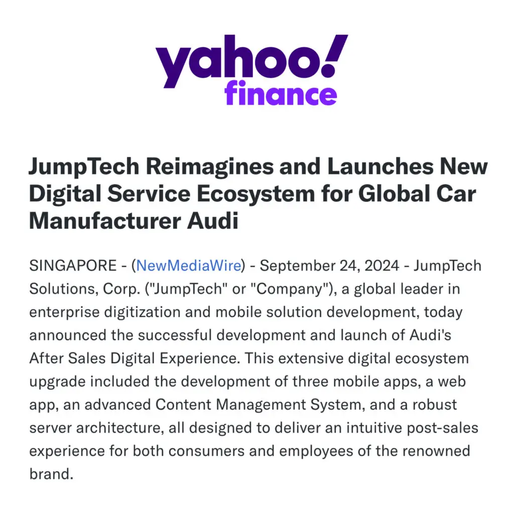 Jumptech Audi Press Release